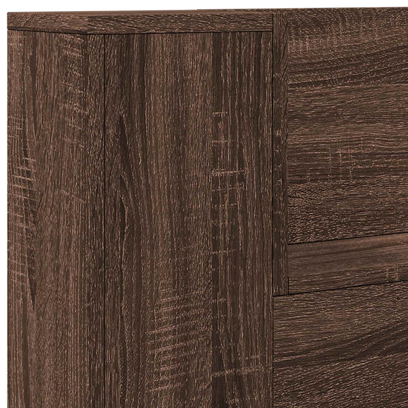 Testiera-Testata-Testiera Decorativa Rovere Marrone 120 x 16,5 x 103,5 cm Legno multistrato