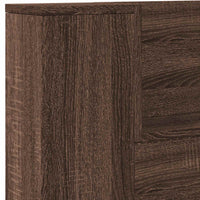 Testiera-Testata-Testiera Decorativa Rovere Marrone 140 x 16,5 x 103,5 cm Legno multistrato