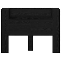 Testiera-Testata-Testiera Decorativa Rovere Nero 140 x 17 x 104,5 cm Legno multistrato