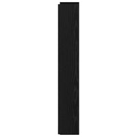 Testiera-Testata-Testiera Decorativa Rovere Nero 140 x 17 x 104,5 cm Legno multistrato