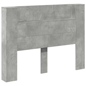 Testiera-Testata Decorativa Grigio cemento 140 x 16,5 x 103,5 cm Legno multistrato