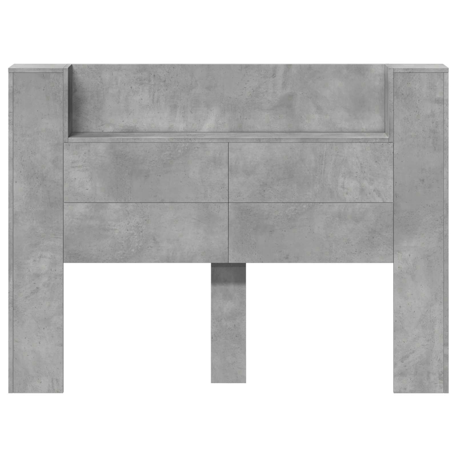 Testiera-Testata Decorativa Grigio cemento 140 x 16,5 x 103,5 cm Legno multistrato