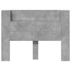 Testiera-Testata Decorativa Grigio cemento 140 x 16,5 x 103,5 cm Legno multistrato