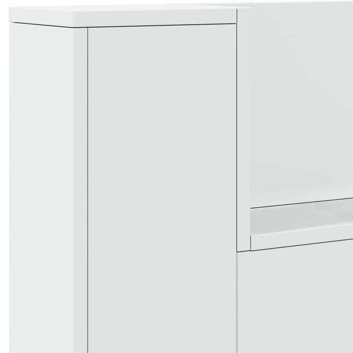 Testiera-Testata-Testiera Decorativa Bianco 140 x 16,5 x 103,5 cm Legno multistrato