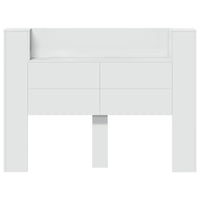Testiera-Testata-Testiera Decorativa Bianco 140 x 16,5 x 103,5 cm Legno multistrato