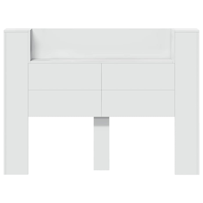 Testiera-Testata-Testiera Decorativa Bianco 140 x 16,5 x 103,5 cm Legno multistrato