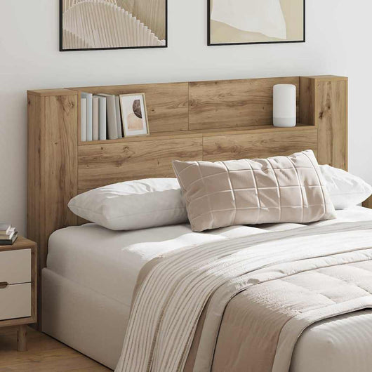 Testiera con lo scaffale Rovere artigianale 160 x 17 x 104,5 cm 3418678