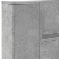 Testiera-Testata Decorativa Grigio cemento 160 x 16,5 x 103,5 cm Legno multistrato