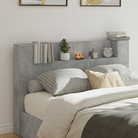 Testiera-Testata Decorativa Grigio cemento 160 x 16,5 x 103,5 cm Legno multistrato