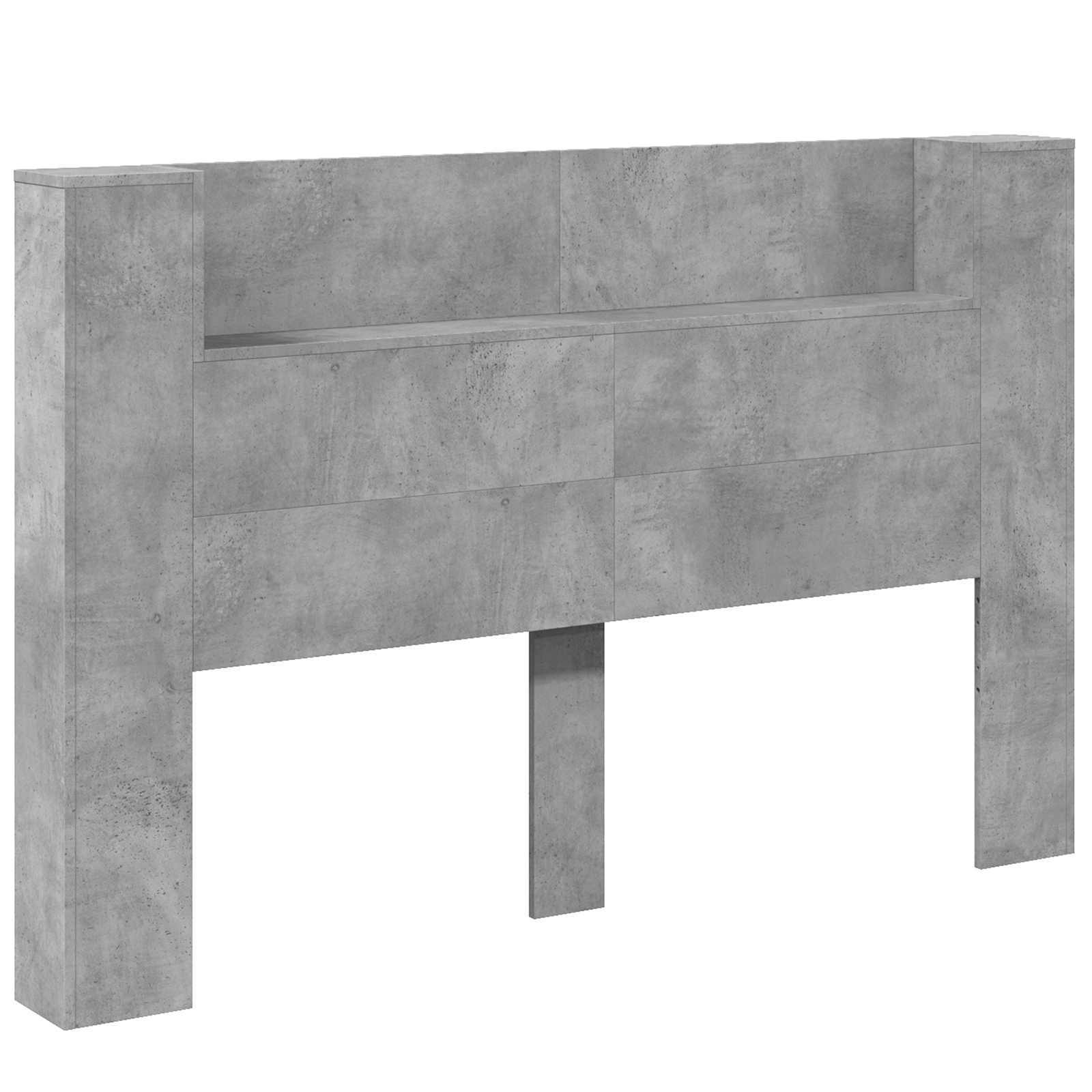 Testiera-Testata Decorativa Grigio cemento 160 x 16,5 x 103,5 cm Legno multistrato