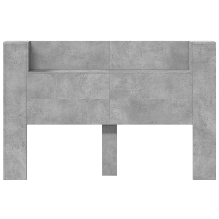 Testiera-Testata Decorativa Grigio cemento 160 x 16,5 x 103,5 cm Legno multistrato