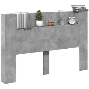 Testiera-Testata Decorativa Grigio cemento 160 x 16,5 x 103,5 cm Legno multistrato