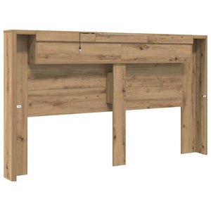 Testiera con lo scaffale-Testata contenitore Rovere artigianale 180 x 17 x 104,5 cm