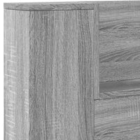 Testiera-Testata Decorativa Grigio Sonoma 180 x 16,5 x 103,5 cm Legno multistrato