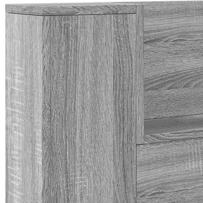 Testiera-Testata Decorativa Grigio Sonoma 180 x 16,5 x 103,5 cm Legno multistrato