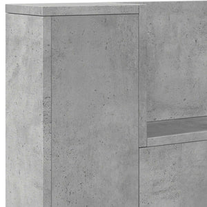 Testiera-Testata Decorativa Grigio cemento 200 x 16,5 x 103,5 cm Legno multistrato