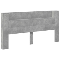 Testiera-Testata Decorativa Grigio cemento 200 x 16,5 x 103,5 cm Legno multistrato