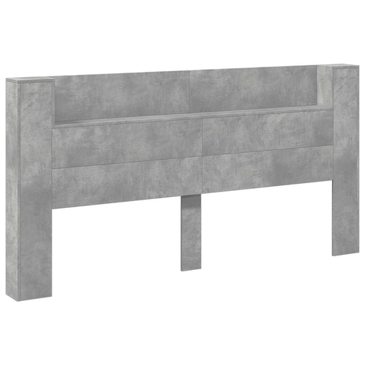 Testiera-Testata Decorativa Grigio cemento 200 x 16,5 x 103,5 cm Legno multistrato