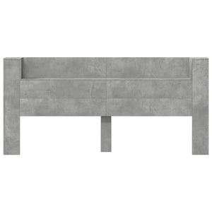 Testiera-Testata Decorativa Grigio cemento 200 x 16,5 x 103,5 cm Legno multistrato