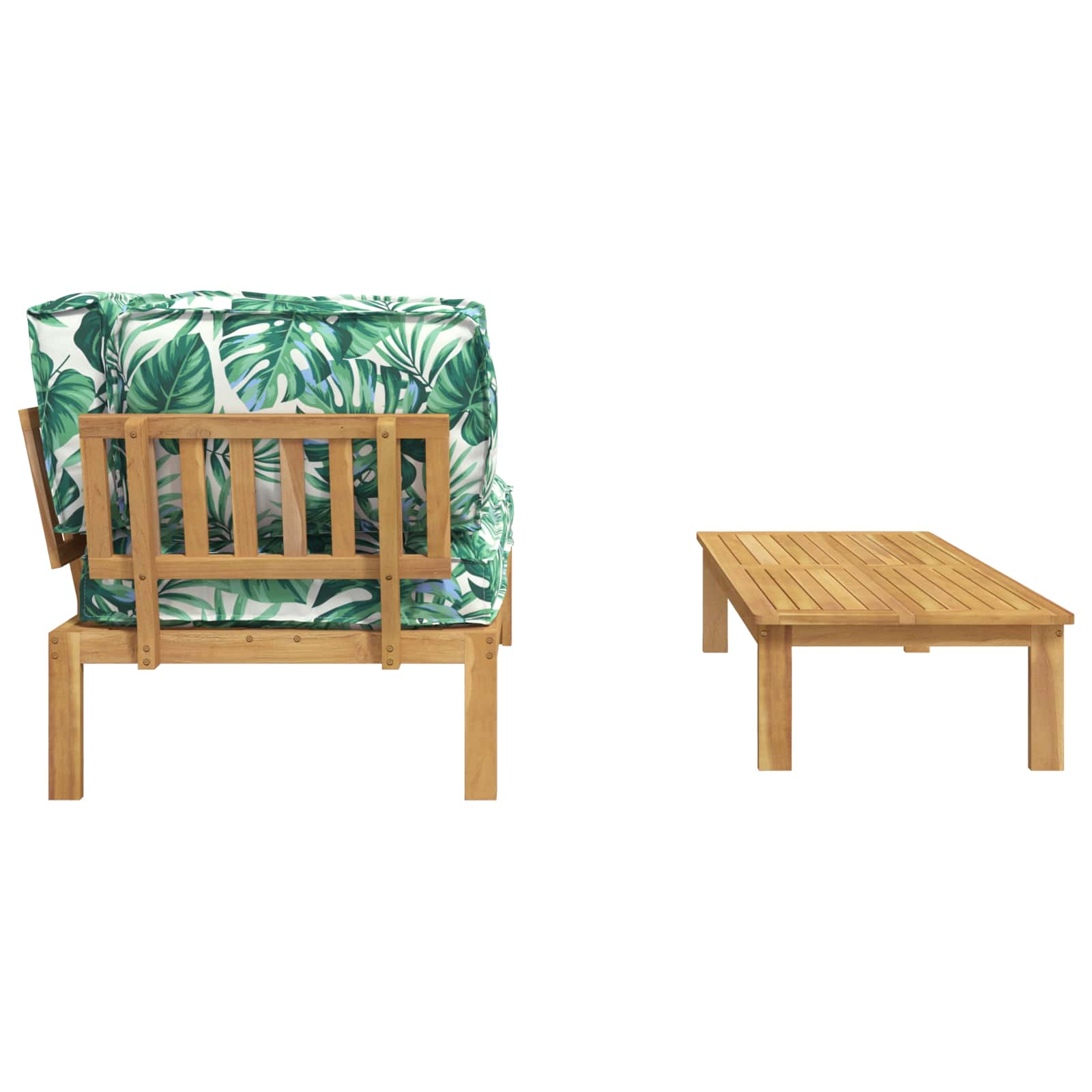 Set di divani 2 pcs Motivo Foglia Legno di Acacia Massello 3418194