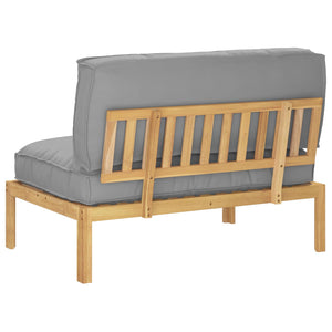 Set di divani Grigio 120 x 80 x 69 cm Legno di Acacia Massello 3418207