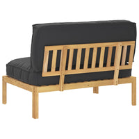 Set di divani Nero 120 x 80 x 69 cm Legno di Acacia Massello 3418210