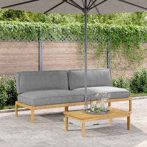 Set di divani Grigio 240 x 80 x 69 cm Legno di Acacia Massello 3418227