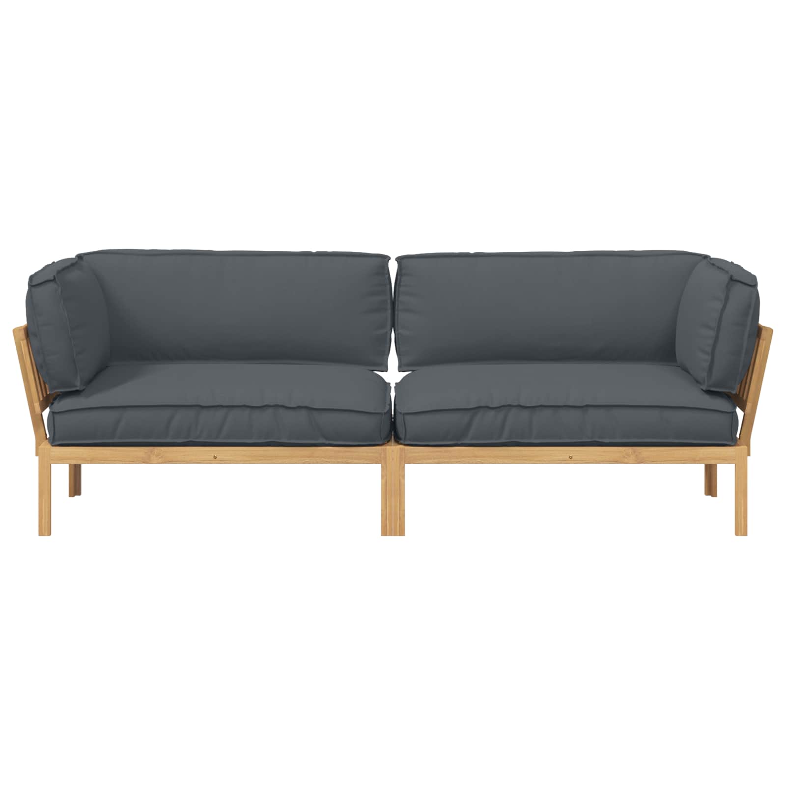 Set di divani 2 pcs Antracite Legno di Acacia Massello 3418354