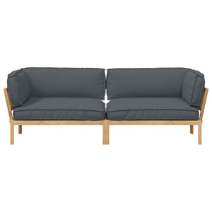 Set di divani 2 pcs Antracite Legno di Acacia Massello 3418354