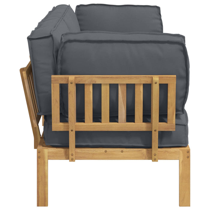 Set di divani 2 pcs Antracite Legno di Acacia Massello 3418354