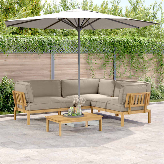 Set di divani con cuscino 4 pcs Talpa Legno di Acacia Massello 3418369