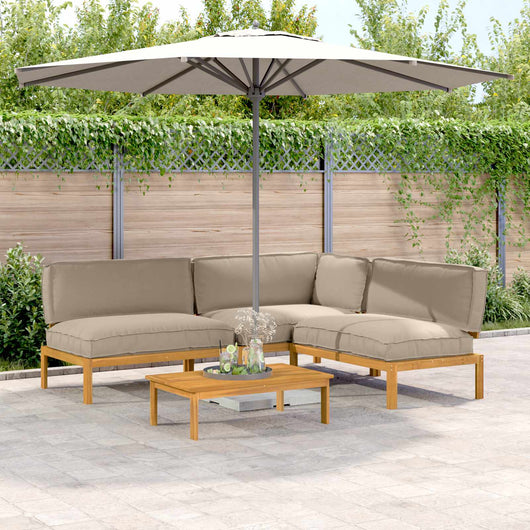 Set di divani con cuscino 4 pcs Talpa Legno di Acacia Massello 3418499
