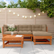 Set Lounge da Giardino 5 pcs Marrone Cera 3418091