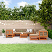 Set Lounge da Giardino 33 pcs Marrone Cerato e Taupe 3418093