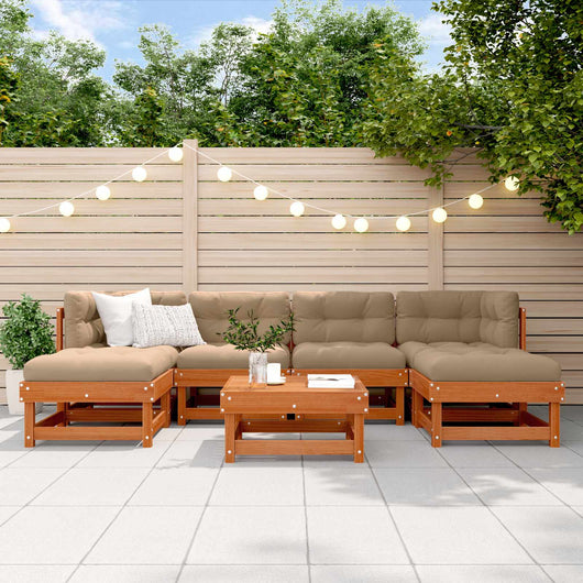 Set Lounge da Giardino 7 pcs Marrone Cera 3418111