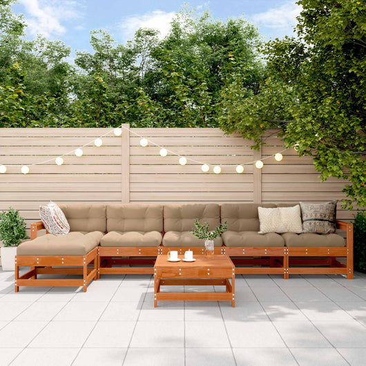 Set Lounge da Giardino 7 pcs Marrone Cera 3418113