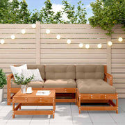 Set Lounge da Giardino 5 pcs Marrone Cerato e Taupe 3418131