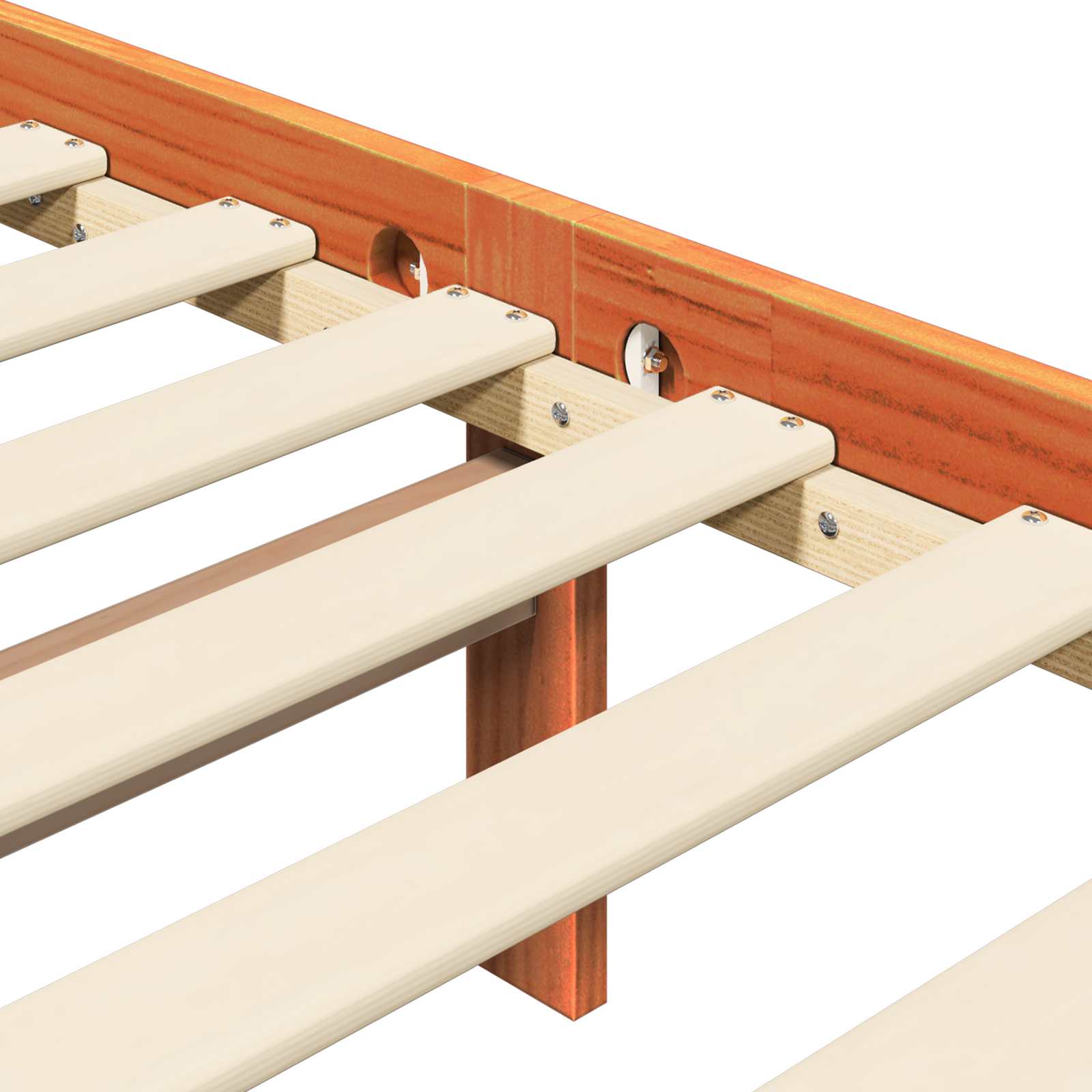 Struttura del letto 2 pcs Marrone cerato 160 x 200 cm 3418135