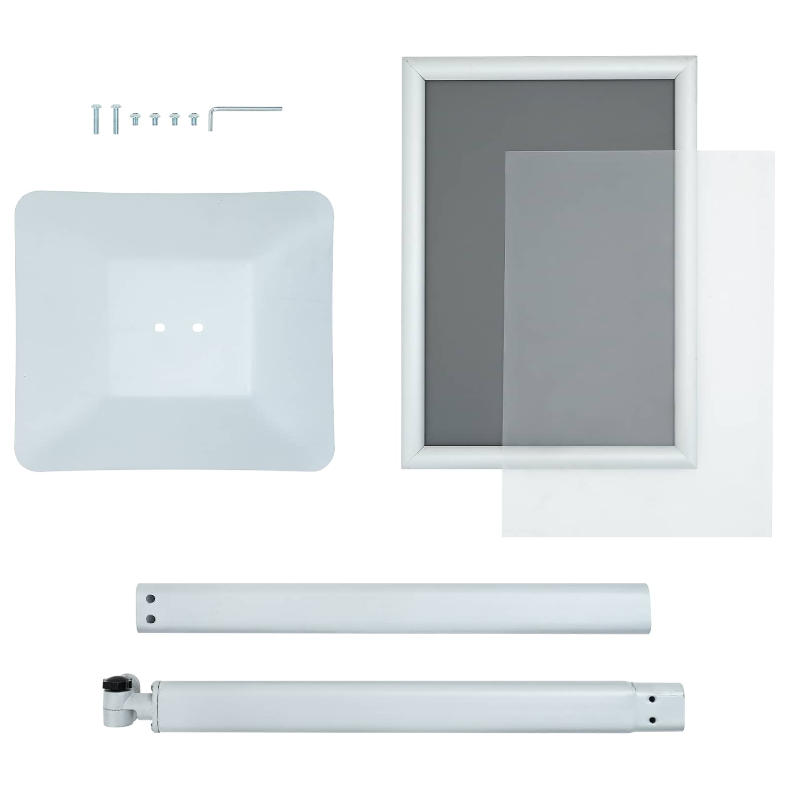 Supporto Poster a Piedistallo Argento 32,5 x 27 x 126 cm 42030063