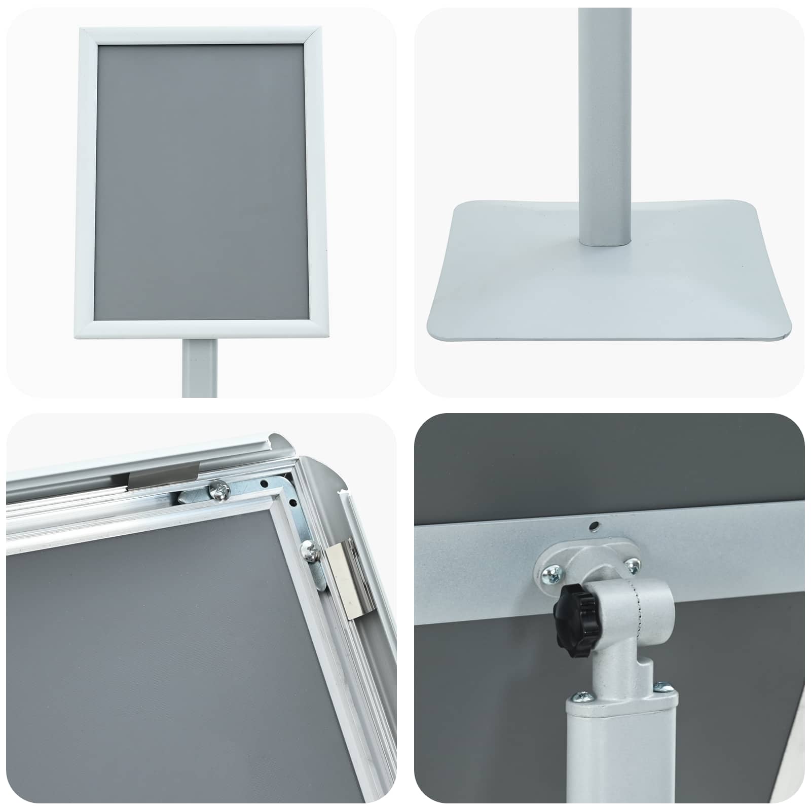 Supporto Poster a Piedistallo Argento 32 x 27 x 119 cm 42030064