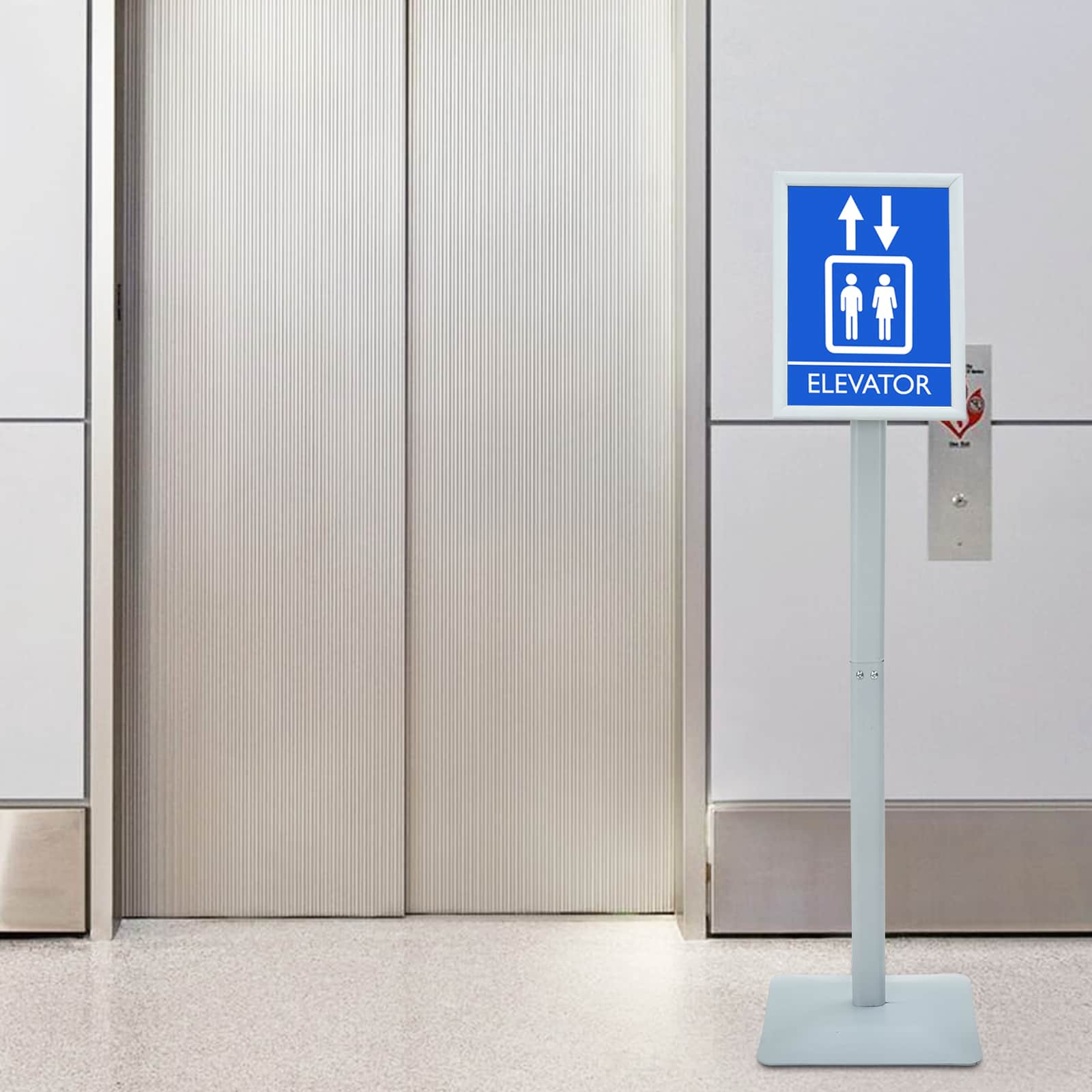 Supporto Poster a Piedistallo Argento 32 x 27 x 119 cm 42030064