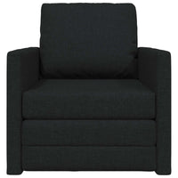 Divano Letto Pieghevole Nero 74 x 77 x 81 cm Tessuto 42030491