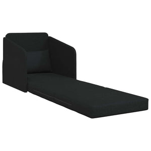Divano Letto Pieghevole Nero 65 x 80 x 83 cm Tessuto 42030496