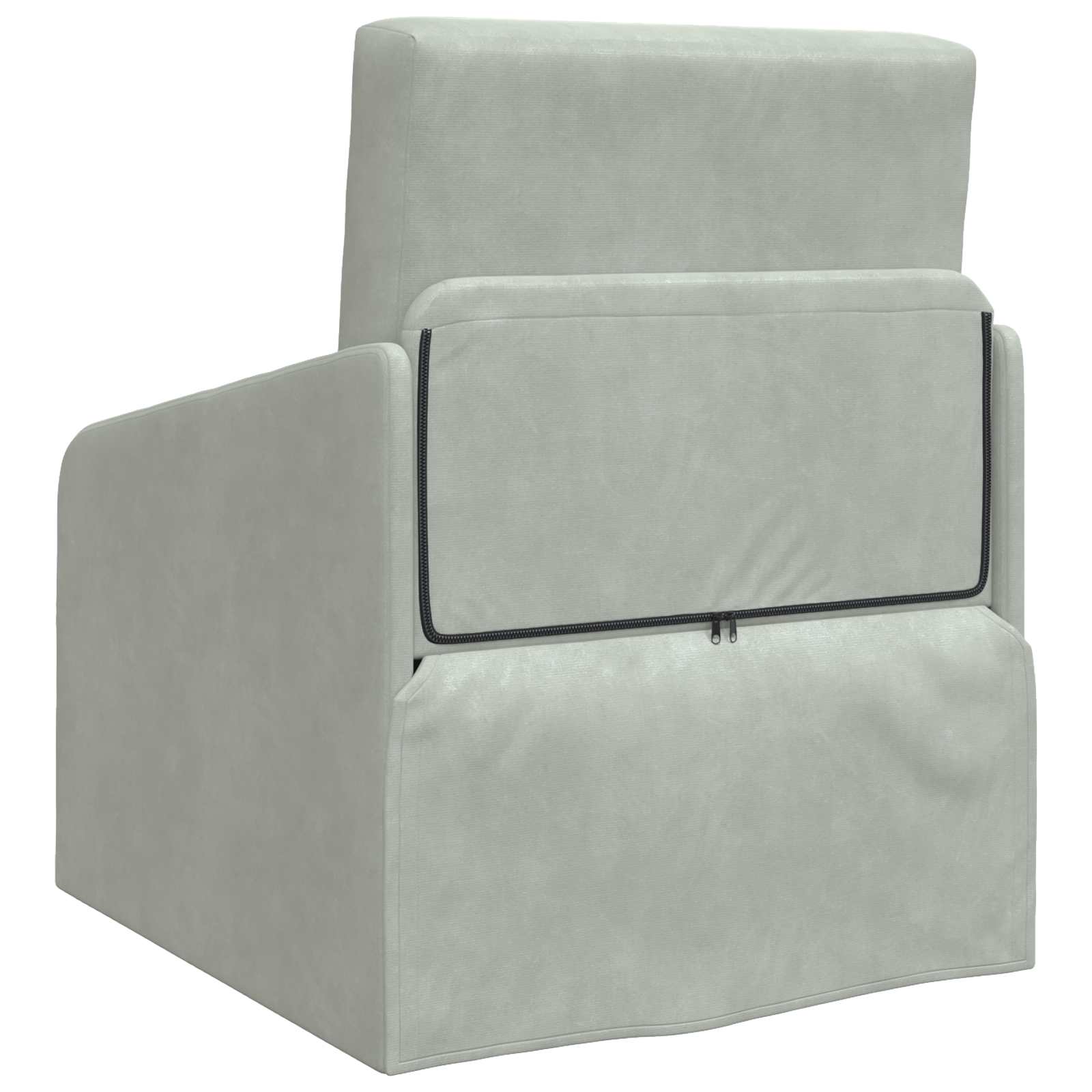 Divano Letto Pieghevole Grigio chiaro 65 x 80 x 83 cm Velluto 42030497