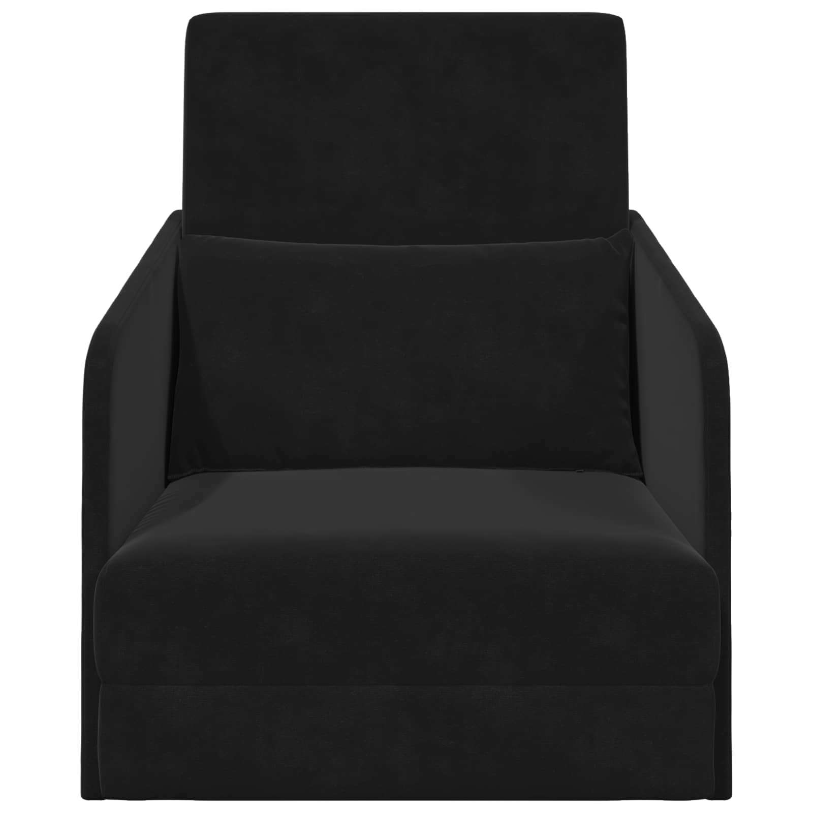 Divano Letto Pieghevole Nero 65 x 80 x 83 cm Velluto 42030499