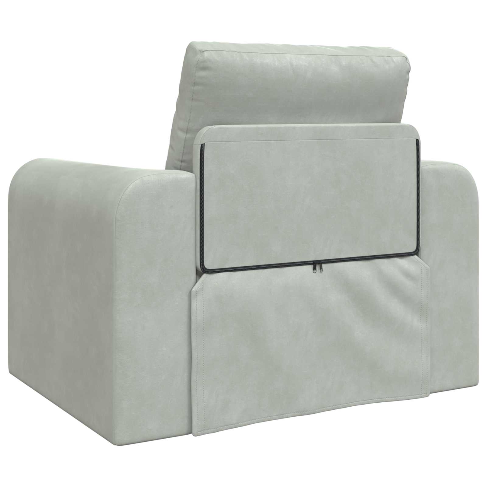 Divano Letto Pieghevole Grigio chiaro 98 x 71 x 83 cm Velluto 42030503