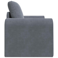 Divano Letto Pieghevole Grigio scuro 98 x 71 x 83 cm Velluto 42030504
