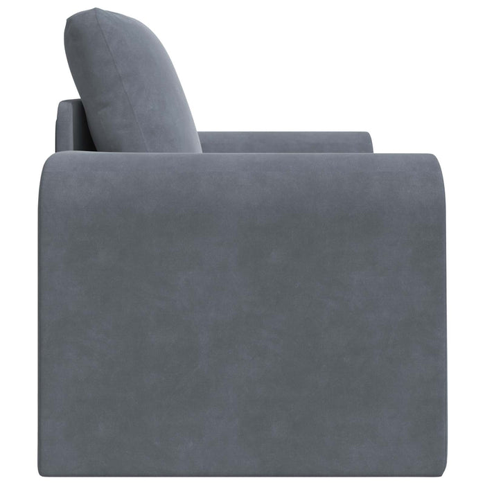 Divano Letto Pieghevole Grigio scuro 98 x 71 x 83 cm Velluto 42030504