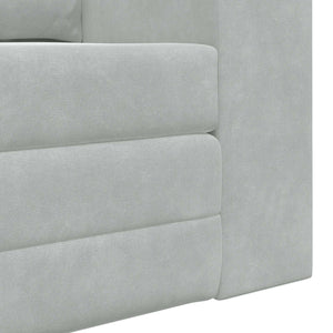 Divano Letto Pieghevole Grigio chiaro 148 x 71 x 83 cm Velluto 42030509