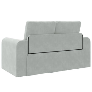 Divano Letto Pieghevole Grigio chiaro 148 x 71 x 83 cm Velluto 42030509